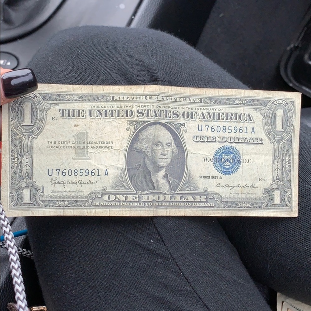 Silver certificate 1957 B